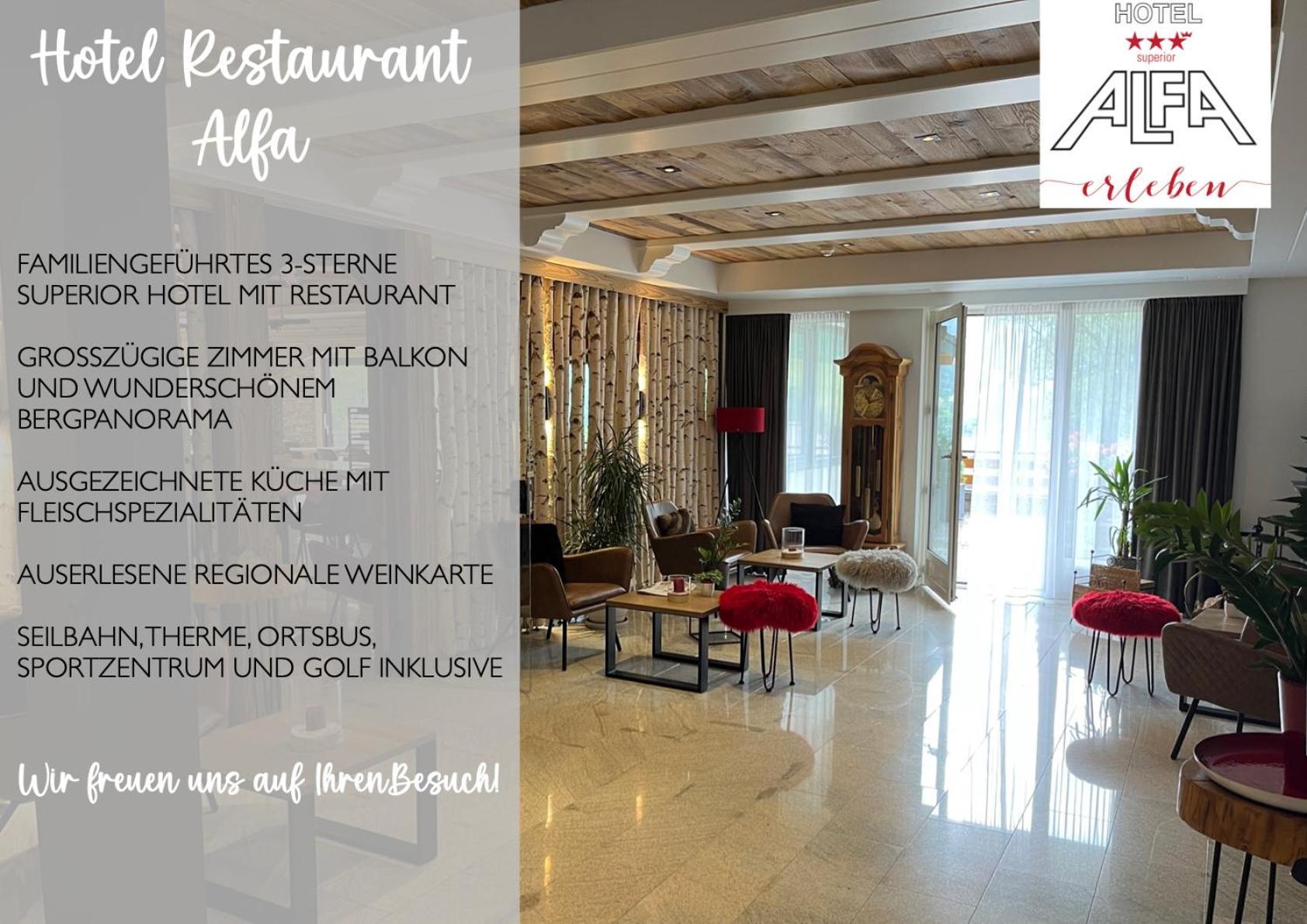 Hotel Alfa Superieur - Leukerbad-Therme Dış mekan fotoğraf